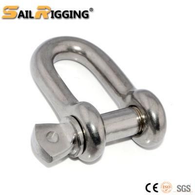 Heavy Duty Forged Rigging Hardware Stainless Steel Rigging Marine Chain D Shackle