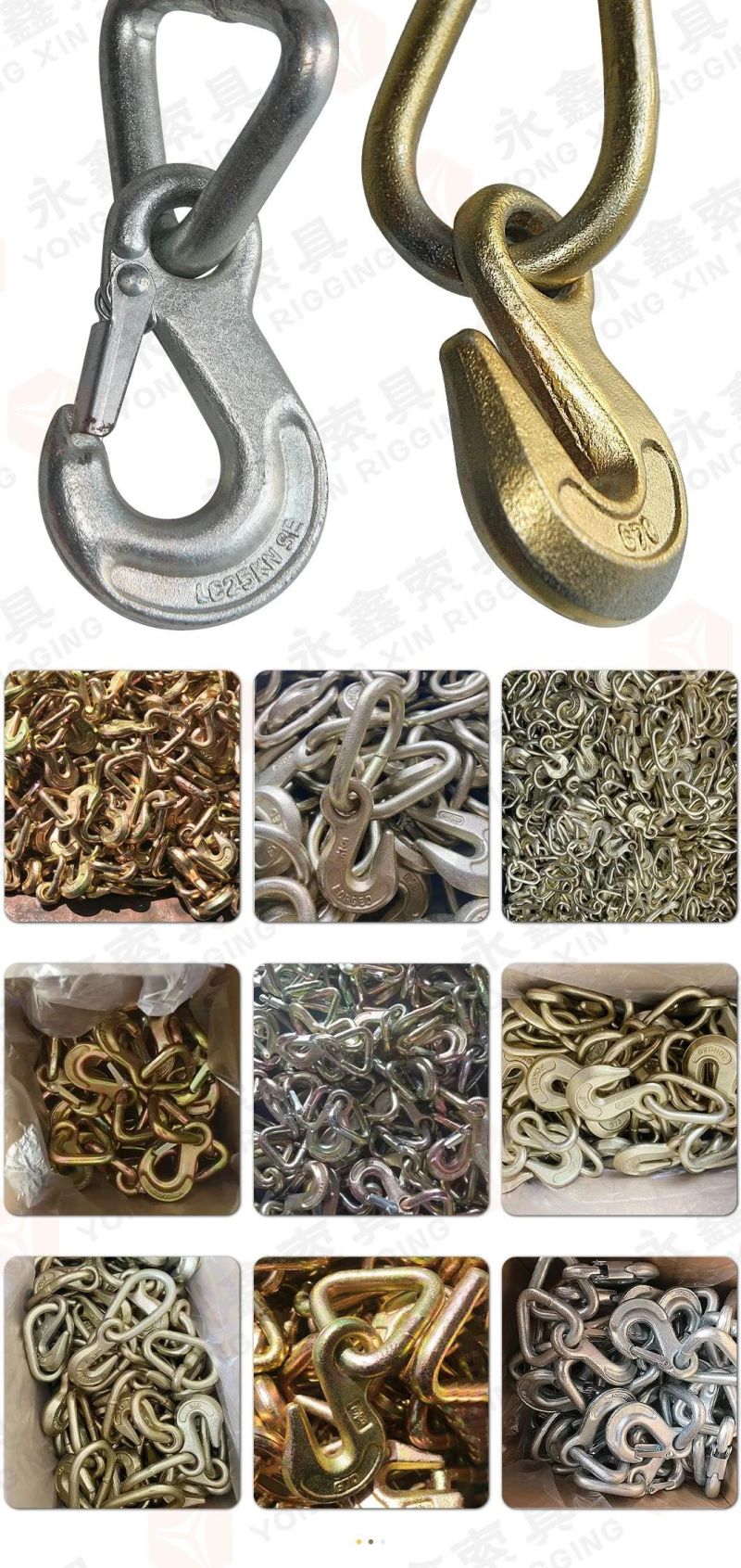 Hot Sale Forged Safety Hook with Triangle Ring, Forged Crane Equipment Hooks, Heavy Duty Hooks, 10t Capicity