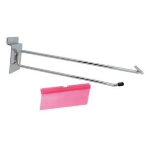 Wholesale Euro Metal Chrome Slatwall Display Hooks with Label Holder