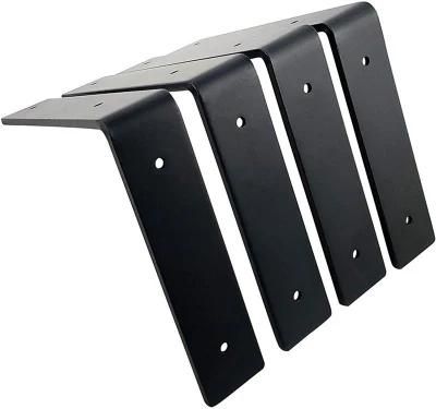 Rustic Heavy Duty Black Metal L Bracket Storage Rack Wall Hanging Brackets