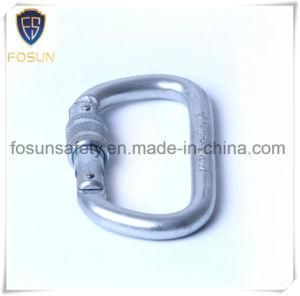 D Shape Locking Climbing Hook Twist Metal Carabiner