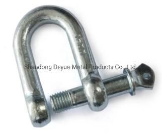 China Supplier High Tensile 10 Ton Marine Crane Lifting HDG D Shape Metal Chain Sling Dee Shackle