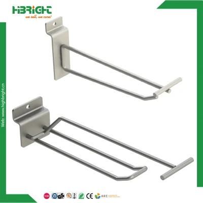 Single Double Prong Steel Wire Display Hook for Supermarket