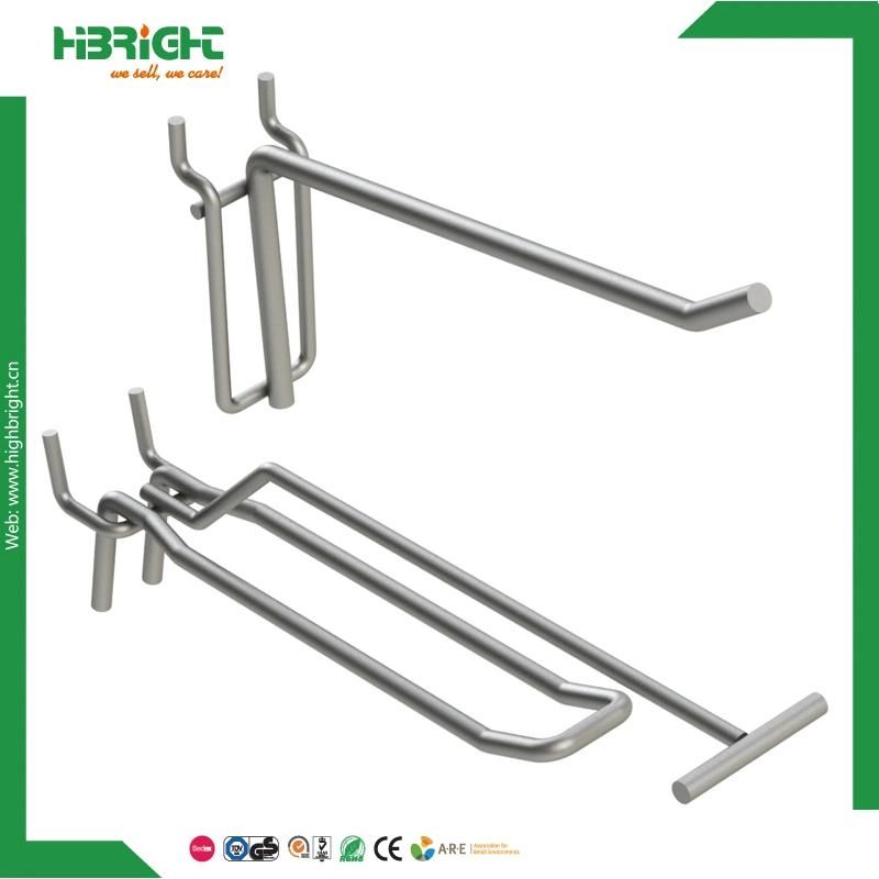 Single Double Prong Steel Wire Display Hook for Supermarket