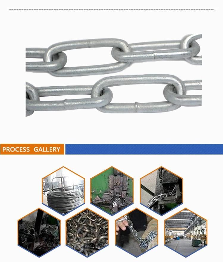 DIN5685c Carbon Steel Galvanized Long Link Chain