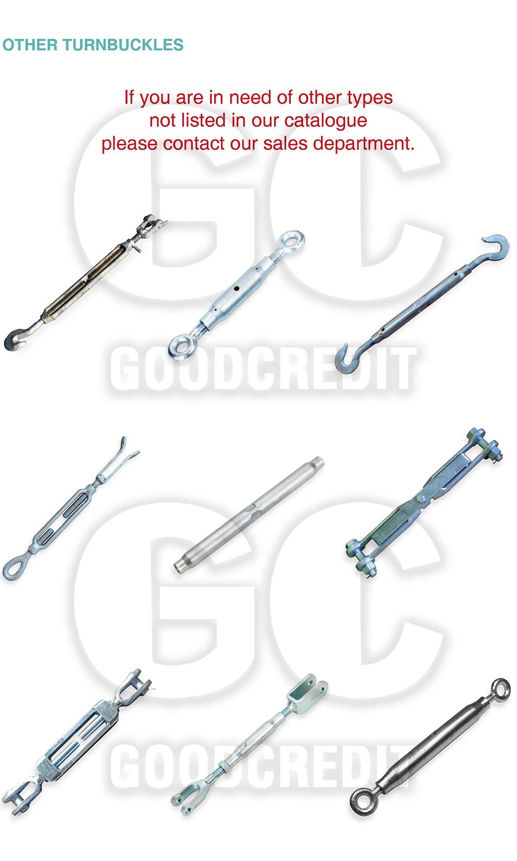 Commercial Type Eye and Hook Malleable Turnbuckle DIN1480 Turnbuckle Us Forged Turnbuckle