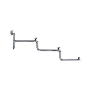 Metal Chrome Display Slatwall Hook with 3 Layers