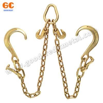 Yellow Zinc Grade 70 Chain with Clevis Grab Hook G70 Binder Chain