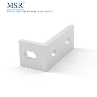 Chinese Supplier ODM OEM 90 Degree L Shape Metal Inside Corner Bracket for Industrial Aluminum Profile in 25X25 25X50