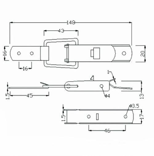 Stainless Steel Latch Type Toggle Latch Hardware/ Over Centre Latch