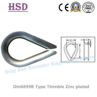 Galvanized Carbon Steel DIN6899b Thimble for Wire Rope