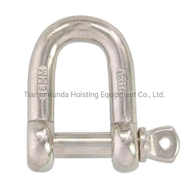 Toyo Screw Pin European JIS Type Heavy Duty Bow Shape Anchor Shackle 304 AISI316 Stainless Steel Shackle Rigging Hardware Fittings