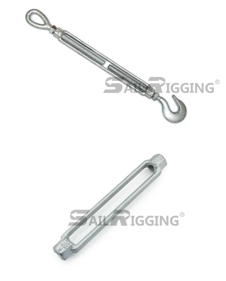 DIN DIN 1480 High Quality M20 20 mm 20mm Galvanized Steel Hook and Eye Turnbuckle