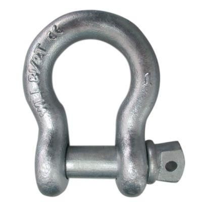 Steel Crane Safety Screw Pin Large Omega Anchor Bow Shackle for Rigging