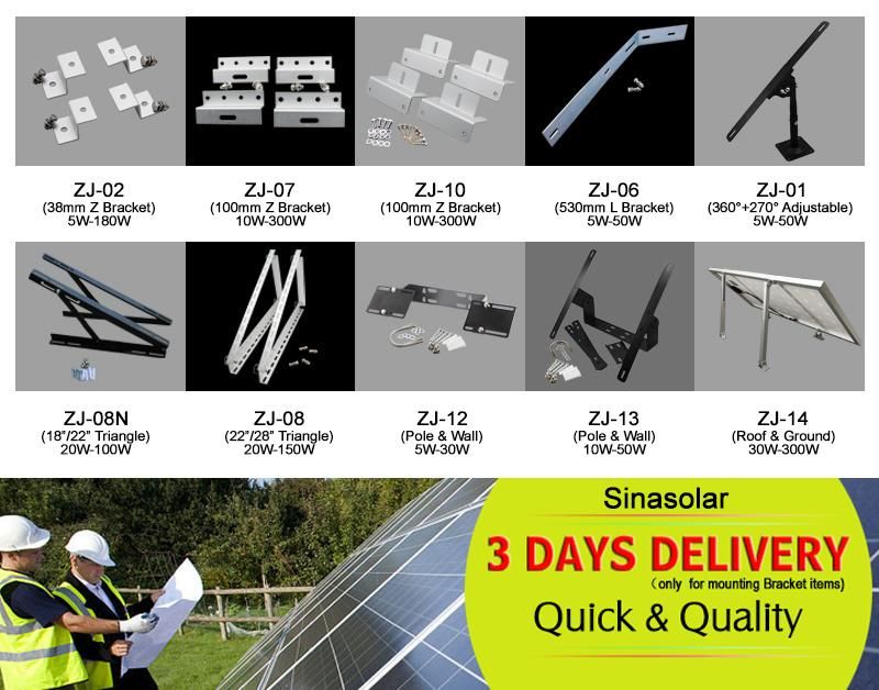 Hot Sale 300W Adjustable Solar Roof Panel Triangle Mounting Brackets Kit (ZJ-08N)