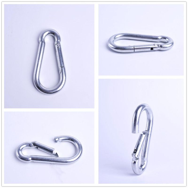 China Wholesale Custom Logo Carabiner Climbing Key Chain Snap Hook Safety Heavy Duty Metal Spring Clip Hook