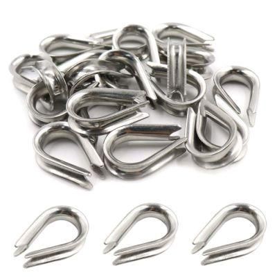 Rigging Hardware Cable Wire Rope Fittings Thimbles 304 Stainless Steel 2mm Stainless Steel Thimble