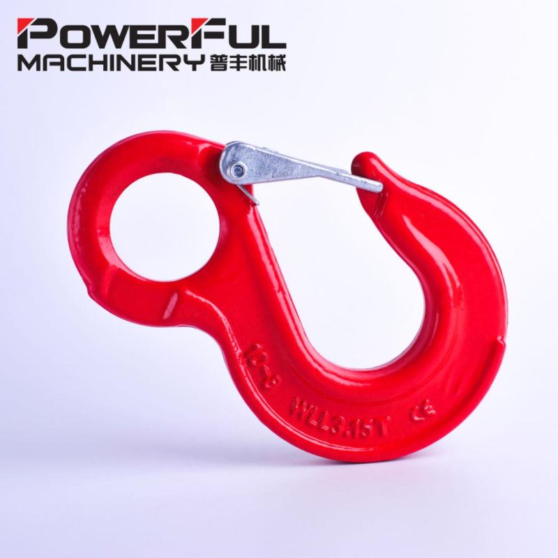 G80 Eye Forged Crane Rigging Alloy Steel G80 Swivel Selflock Hook for Lifting