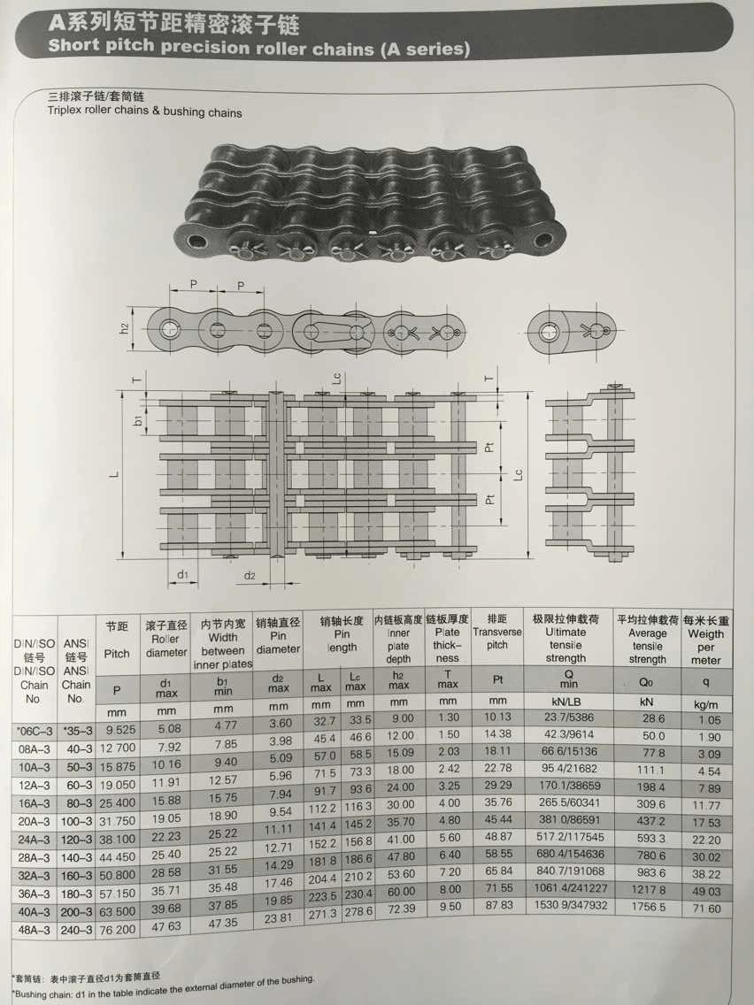 a Series Roller Chain (triplex)