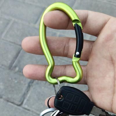 Factory Wholesale Aluminum Fancy Animal Fish Shaped Carabiner Hook