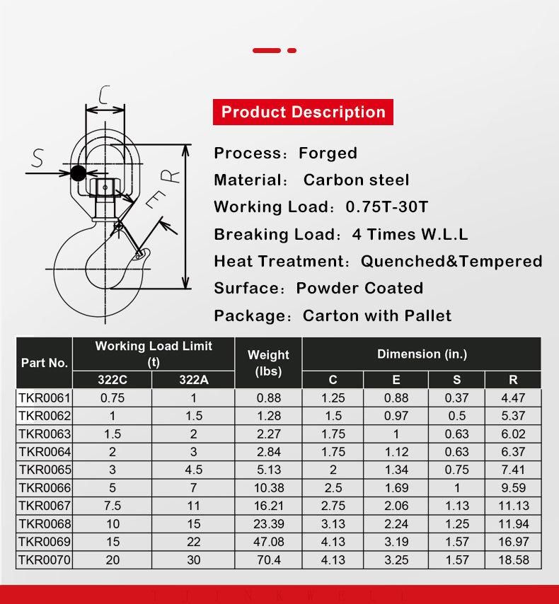 Thinnkwell G80 322A Swivel Hook with Latch