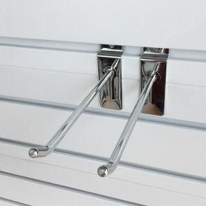 Metal Chrome Security Display Hook to Slat Wall