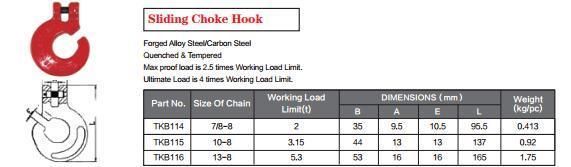 Forged Steel Factory Price Clevis Choke Hook