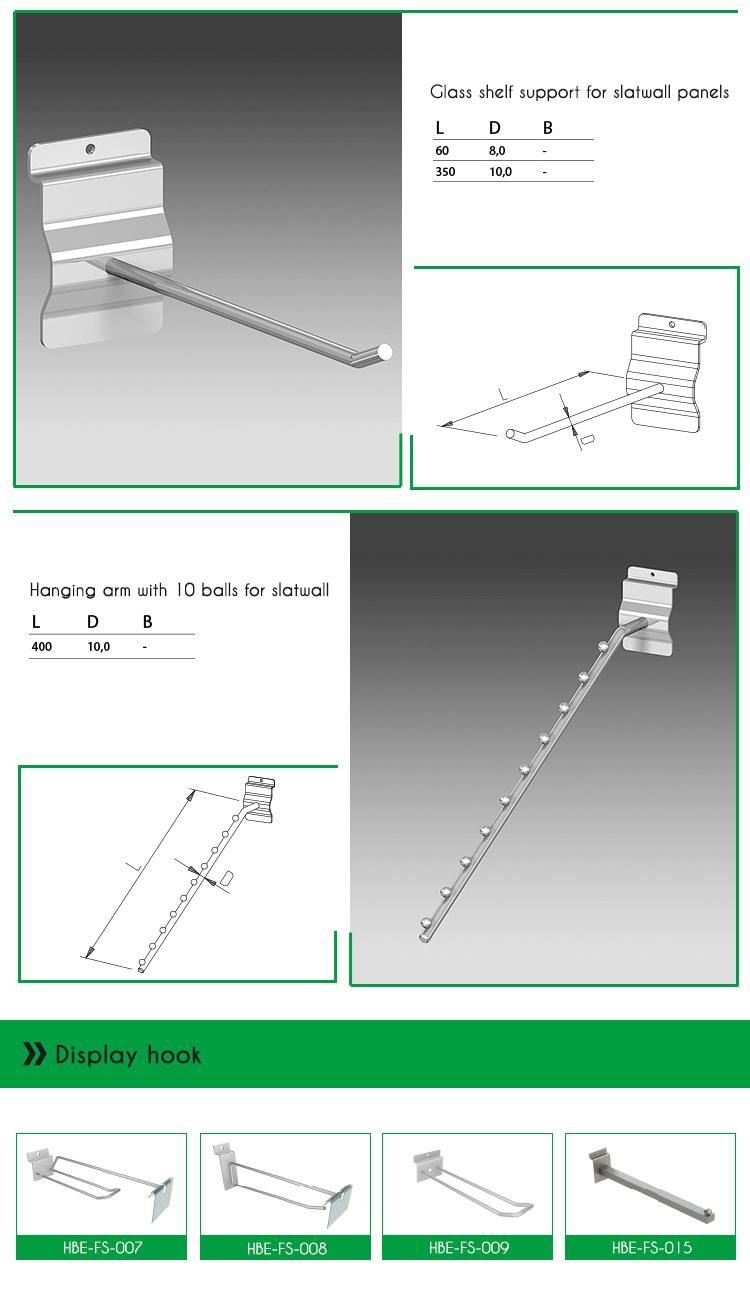 Slatwall Cheap Price Slat Wall Euro Hooks