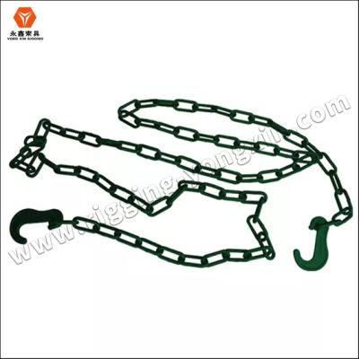 Transport Chain for Cargo Tie-Down Binder Chain with Clevis Grab Hooks