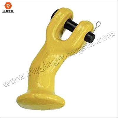 G80 Container Hook Alloy Steel Outdoor Climbing Activity Metal Products 45 Degrees Heat Treat Plated, Plain Standard Size Cn; Shn