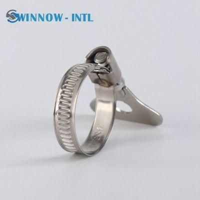 German Bias Stainless Steel Galvanized Steel Worm Drive Hose Clip