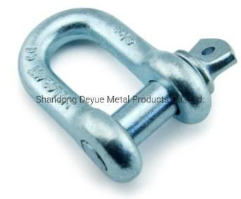 G210 Us Type Screw Pin Lifting 3/4 D Shackle Carbon Steel Forged Anchor Chain Marine Dee Shackle