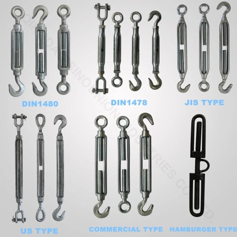 DIN1480 Turnbuckle with Hook&Eye / Hook&Hook / Eye&Eye /Jaw&Jaw