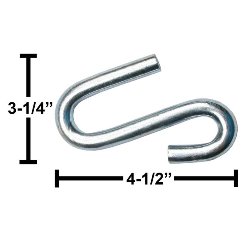 Trailer Safety Chain S-Hook - Fits 17/32" Chain