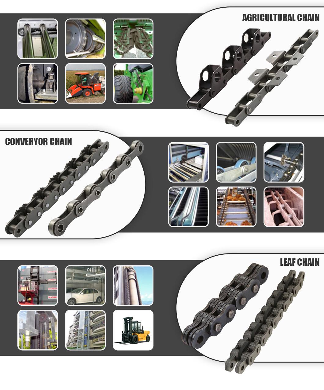 ISO Standard Short Pitch Precision Simplex Hardware Motorcycle Industrial Roller Chain