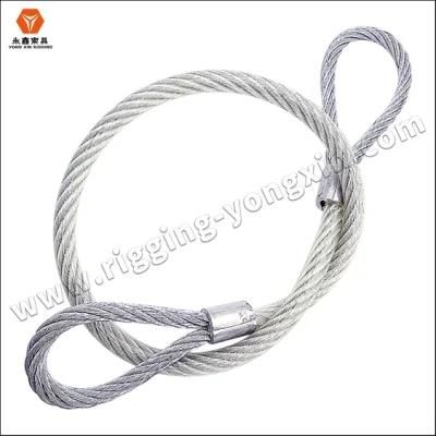 7*7 Galvanized Steel Wire Rope Sling with Thimble for Lashing