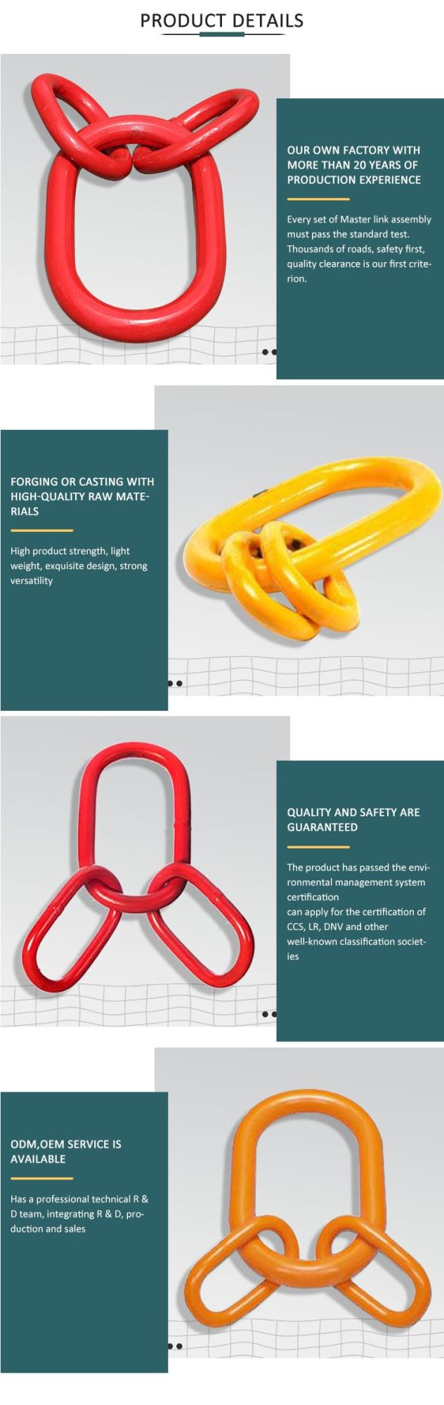 3/4 Alloy Steel Welding Master Link for Lifting Equipment