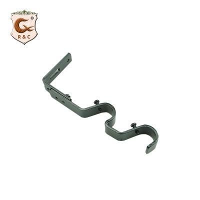 Metal Double Rod Curtain Bracket for Home Decoration