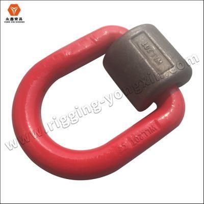 Rigging Hardware G80 Lifting Safety Forged Welded Metal Steel D Ring with Bracket