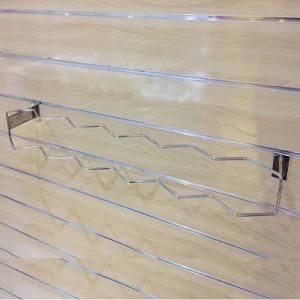 Metal Chrome Wave Shoes Rack for Slatwall