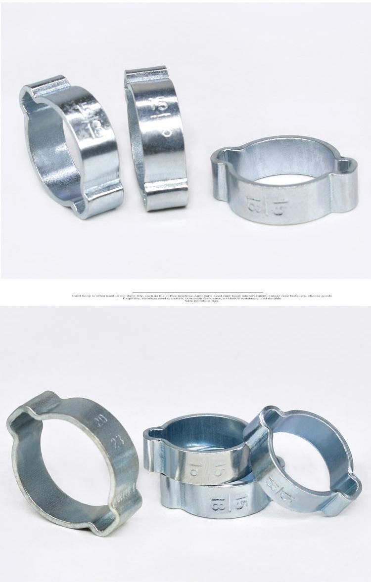 Wholesale Non-Adjustable Stainless Steel Double Ear Hose Clamp