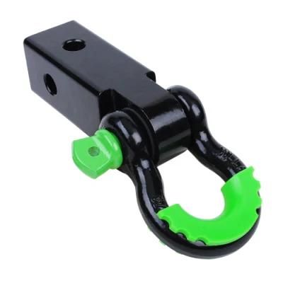 2inch Shackle Hitch Receiver Hitch with 3/4&quot; Bow Shackle for Recovery Gear