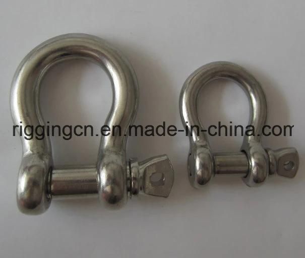 European Type Bow Shackle in Stainless Steel with High Polished Surface