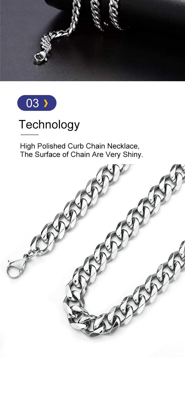 Steel Faceted Flat Curb Link Chain for Bag Decoration