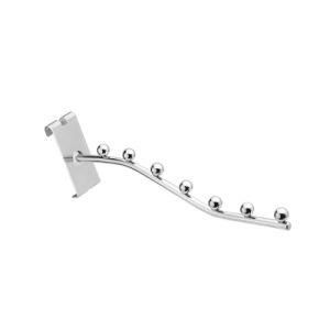 Metal Supermarket Display Hook with 7 Beads to Gridwall