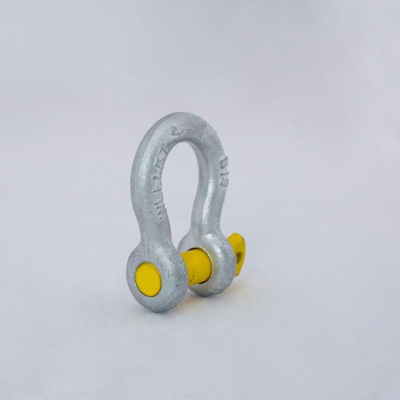 High Strength Forged Hot Dipped Galvanized Grade S Carbon Steel Material As2741 Australian Standard Bow Shackle with Screw Pin