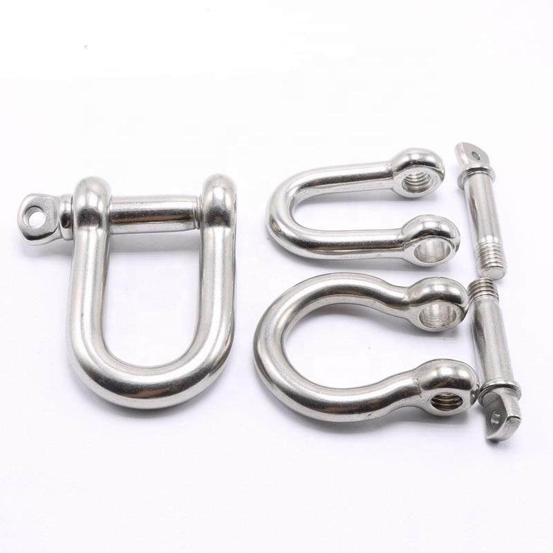 Custom Stainless Steel Type M4 4mm D Dee Ring Shackle Bow Shackle