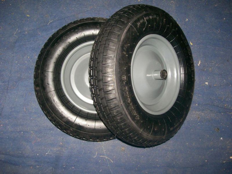 Worldwild Market Good Quality Competitive Price Factory Direct Sale Metal Spoke Pneumatic Rubber Wheel (3.50-8)