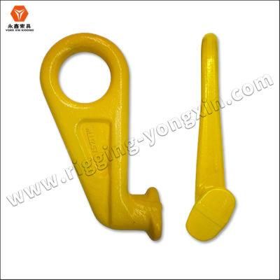 Yellow Painting 4 Sets 90 Degree Straight Lift Container Hook