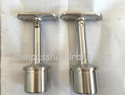 Stainless Steel Handrail Fitting Adjustable Stair Railing Balustrade Connector Handrail Head Support